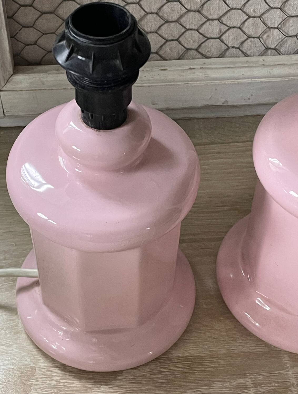 Pair of vintage ceramic lamps