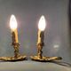 Paire de lampe en bronze style Louis XV