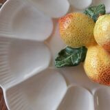 Plat à huîtres en Barbotine