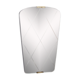 Free-form engraved mirror, 33x53 cm