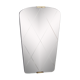 Free-form engraved mirror, 33x53 cm