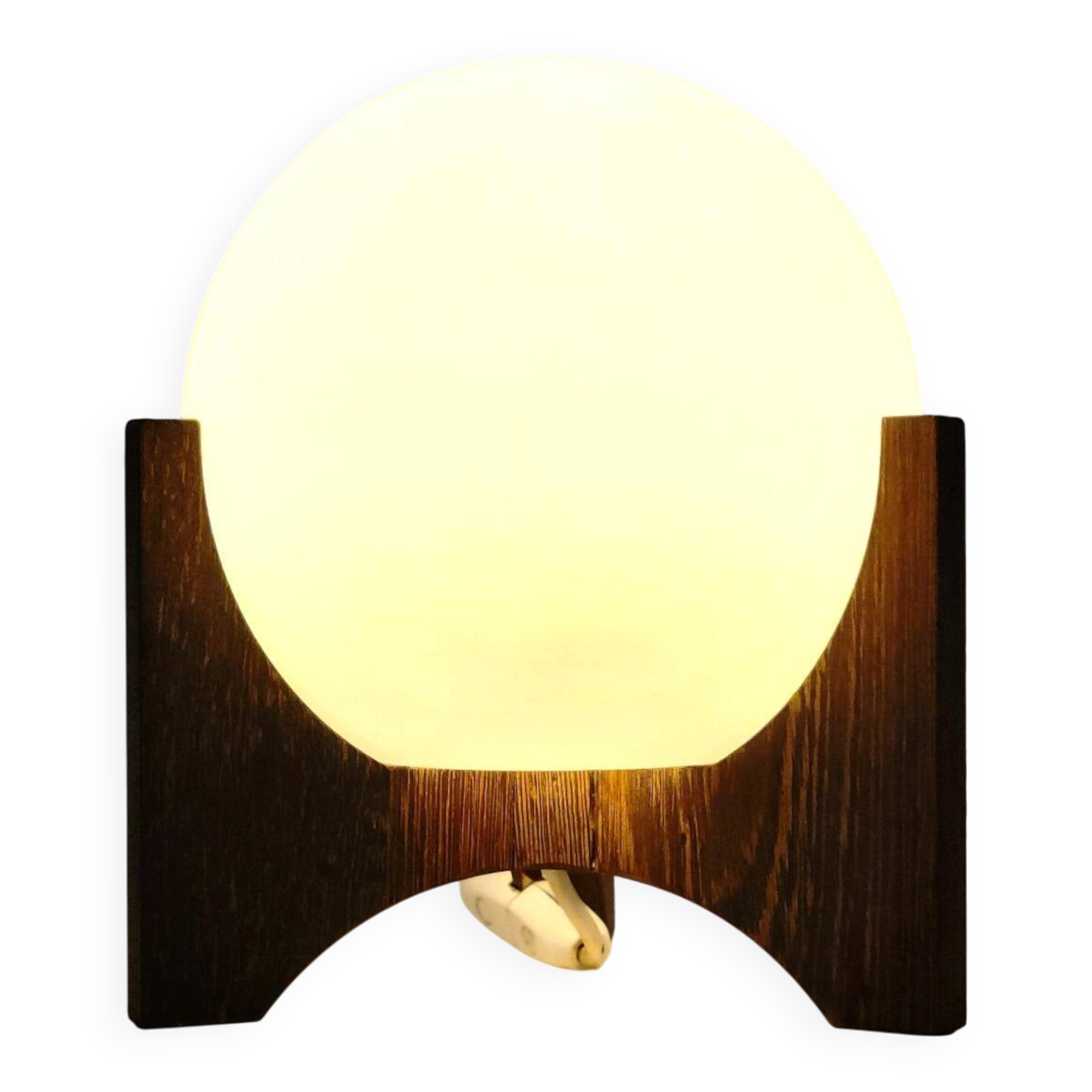 Raak Amsterdam Hokusai D-2022 table lamp in wenge & opal glass