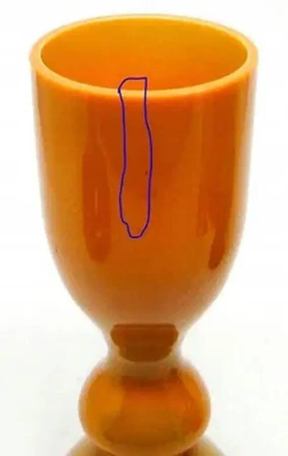 Angel vase, modernism, orange glass, designed by S. Sadowski, Poland, 1970s