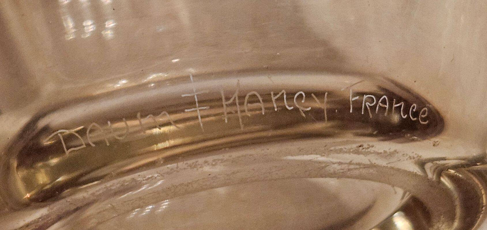 Daum Nancy - Cylindrical Vase, Citrine Colour, Circa 1930