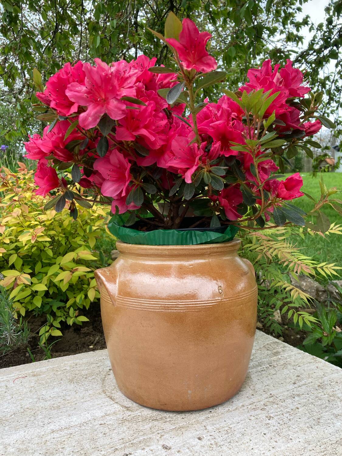 Light brown ceramic jar