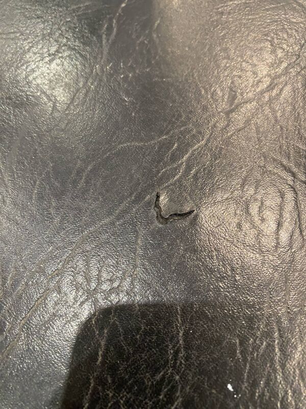 Table d’appoint chrome et skai noir vintage style Bauhaus vintage 1970