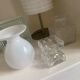 Vase corole verre blanc opalin Pia Amsell pour Ikea