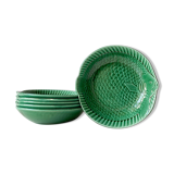 Lot 6 hollow plates Sarreguemines Poisson