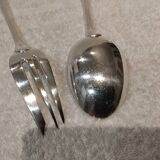 Fourchette cuillere a ragout métal argenté orfèvre Christofle Spatours