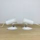Pair of vintage white metal Lita spotlights
