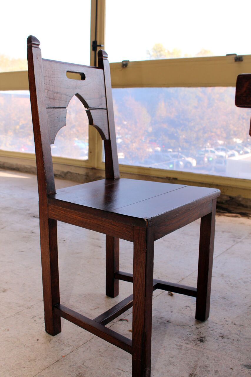 Massive wooden chair