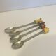 4 silver-plated metal fruit mocha teaspoons