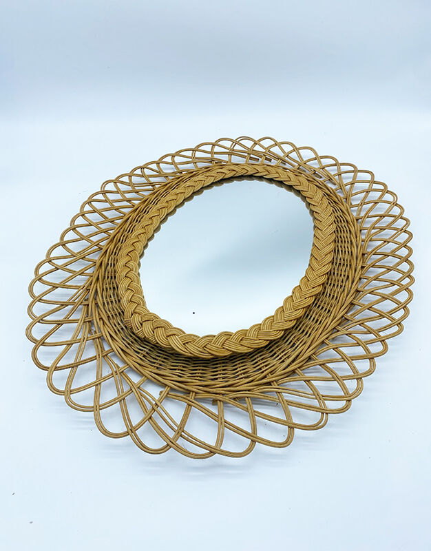 Rattan mirror
