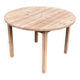 Renovated round Scandinavian dining table, extendable, made of solid wood, 110-140cm.