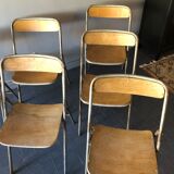 6 vintage folding chairs