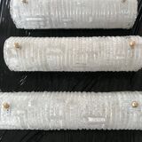 Set of three Barovier murano glass wall sconces