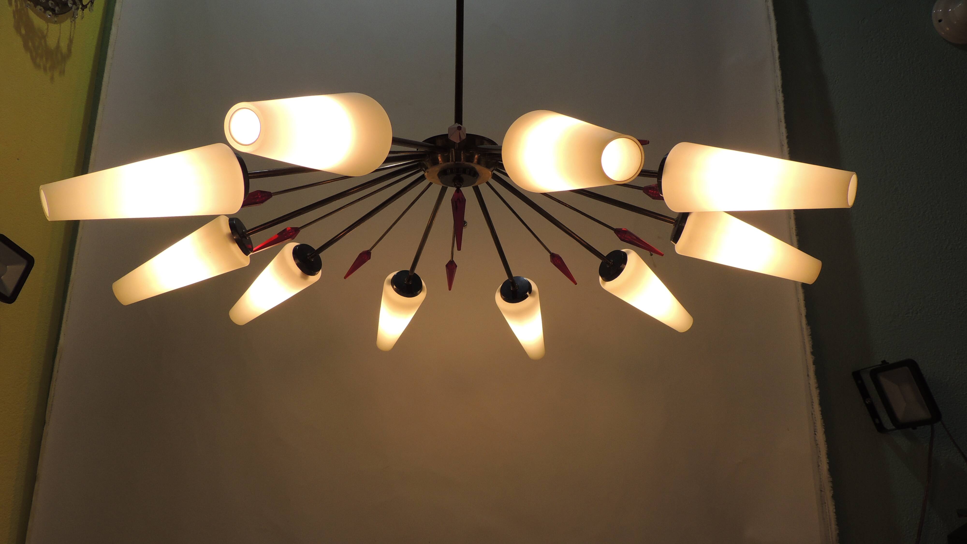 Chandelier/Arlus Lunel/old French from the middle of the last century/10 lights