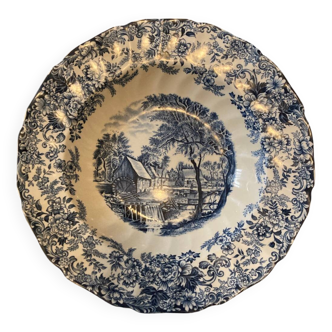 Assiettes en porcelaine bleue mill stream