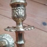 Pair of bronze candlesticks