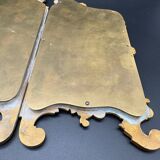 Miroir Triptyque, Bronze Doré, vers 1900.