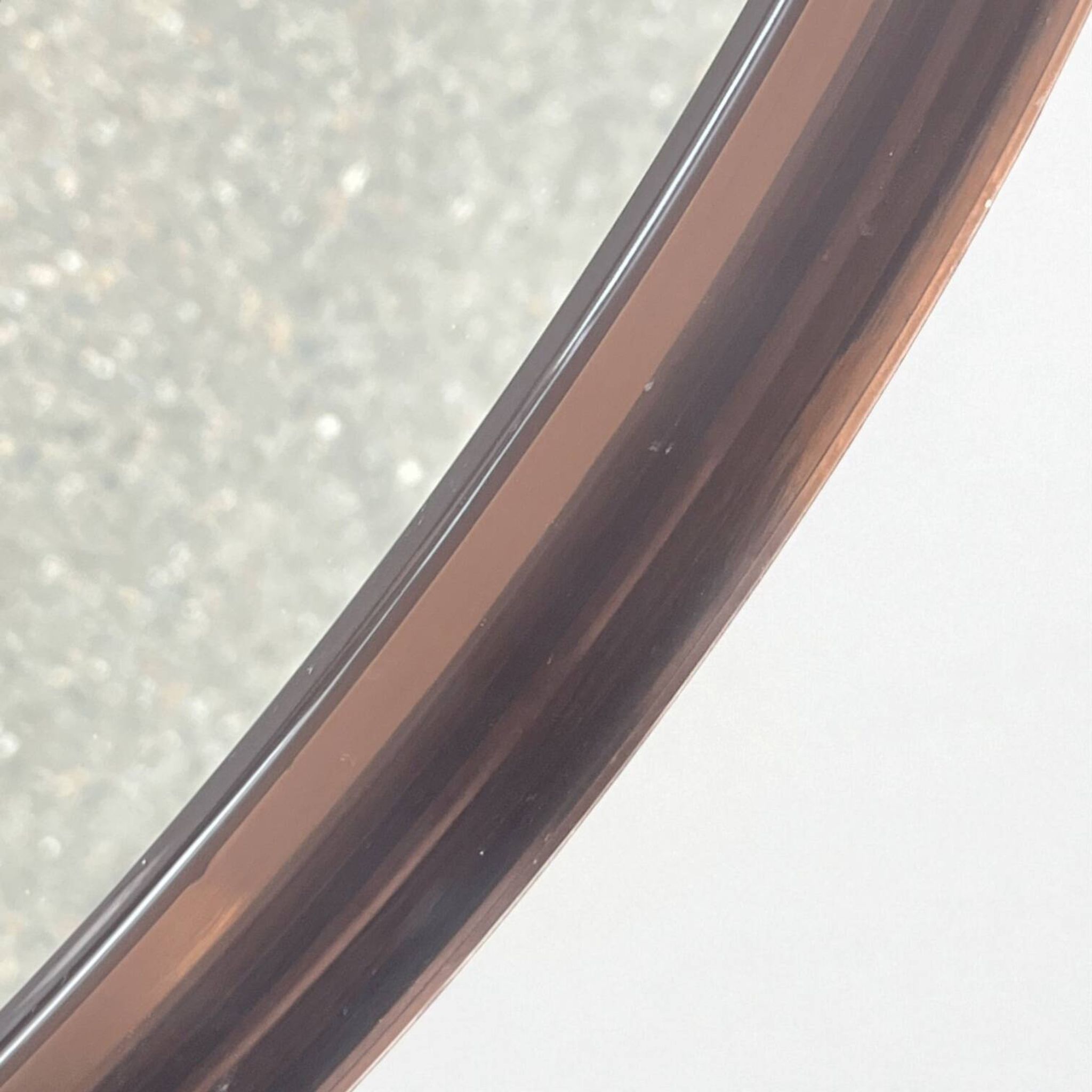 50 cm - Large round vintage wall mirror in smoked Plexiglas - 1960s-70s