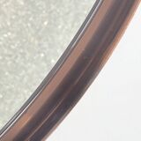 50 cm - Large round vintage wall mirror in smoked Plexiglas - 1960s-70s