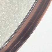 50 cm - Large round vintage wall mirror in smoked Plexiglas - 1960s-70s