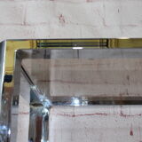 OLD VINTAGE CHROME COFFEE TABLE