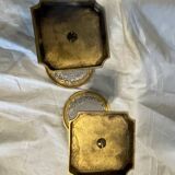 Paire de vases cristal et bronze XIX