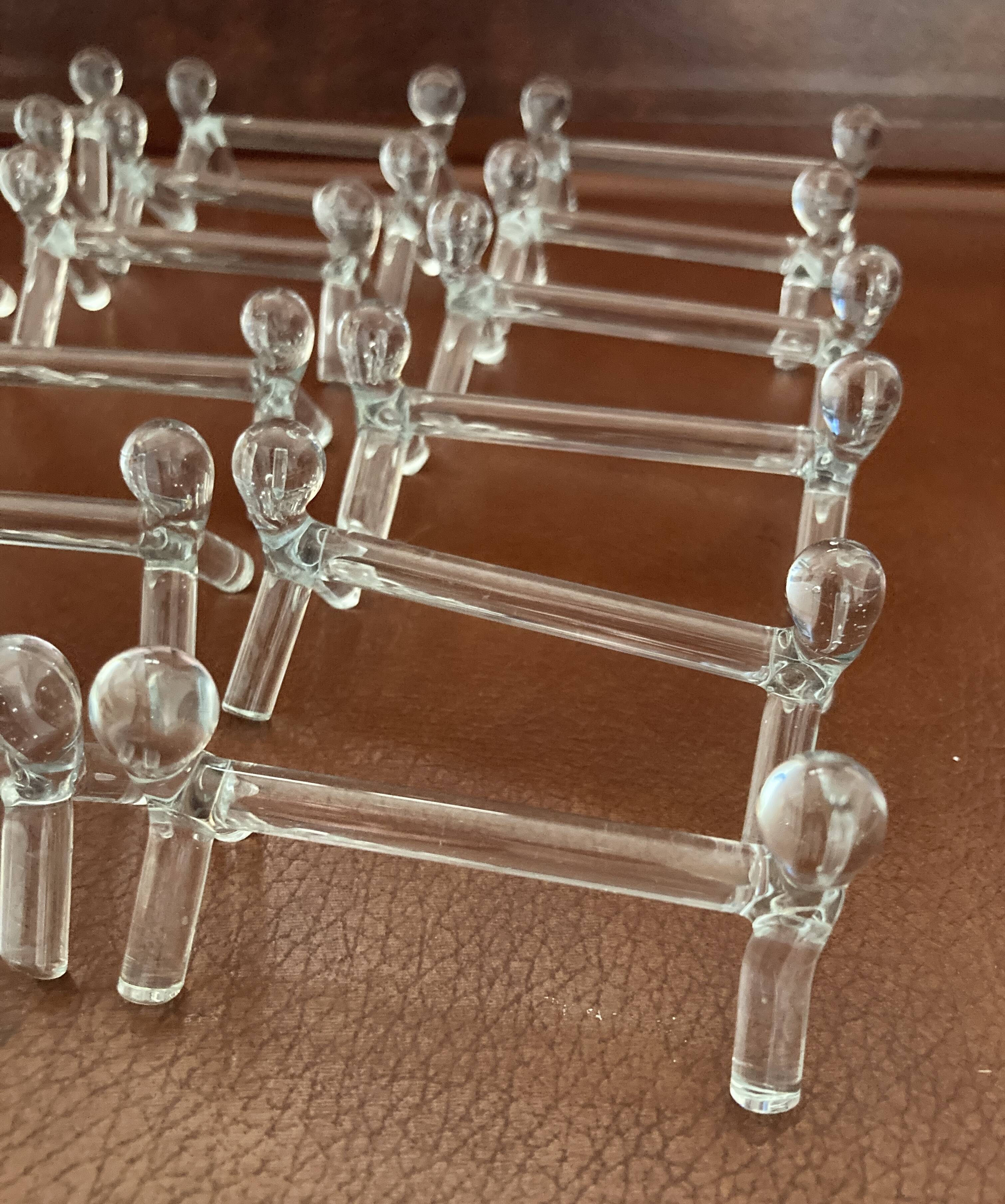Set of 18 blown glass knife rests - Vintage