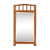 Art Deco mirror in solid wood with facet cut mirror, 1930s
