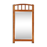 Art Deco mirror in solid wood with facet cut mirror, 1930s