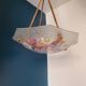 Suspension octogonale en verre sablé Loys Lucha