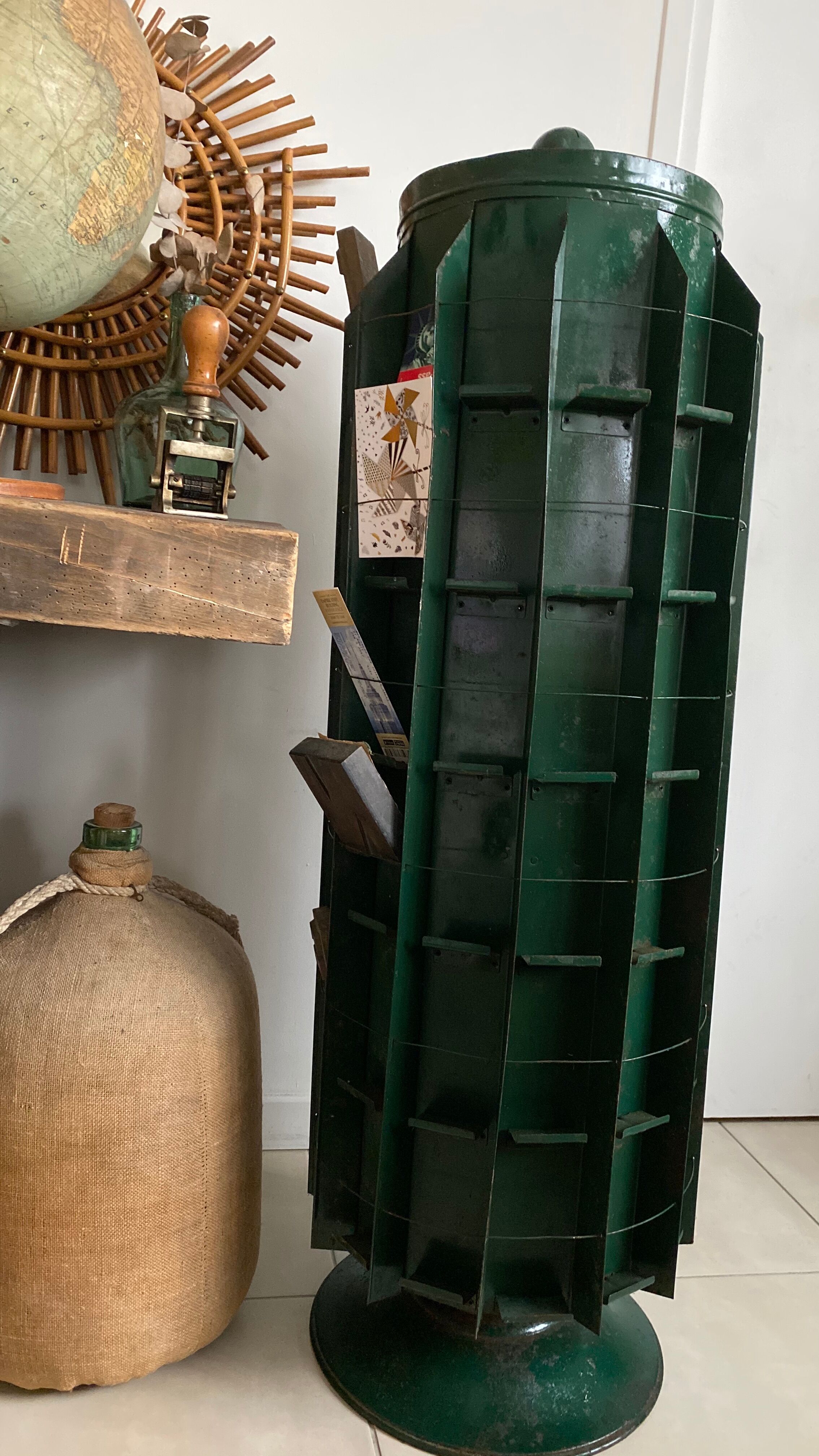 Ancient seed-bag turnstile display