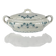 Vegetable dish Villeroy & Boch model "Clover - Klee", blue, 1890-1900