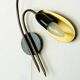 Pair of 1950s mid century sconces wall lamps brass black metal
