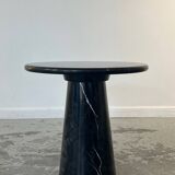 Black marble side table