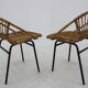 Paire de fauteuils en rotin et en fer par Alan Fuchs, Tchécoslovaquie, années 70