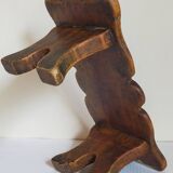 Old footstool in solid wood 19th century