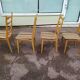 Lot 4 Light wood chairs in vintage Scandinavian fabric