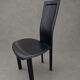 4 black leather chairs – Elegance and design
