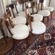 Mahogany round table in Louis Philippe style and 8 period chairs from the early 19th century.