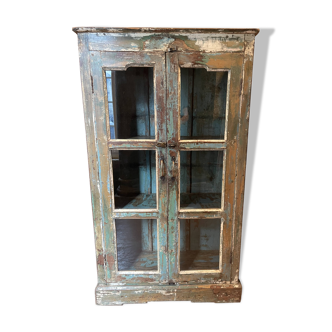 Indian teak display cabinet