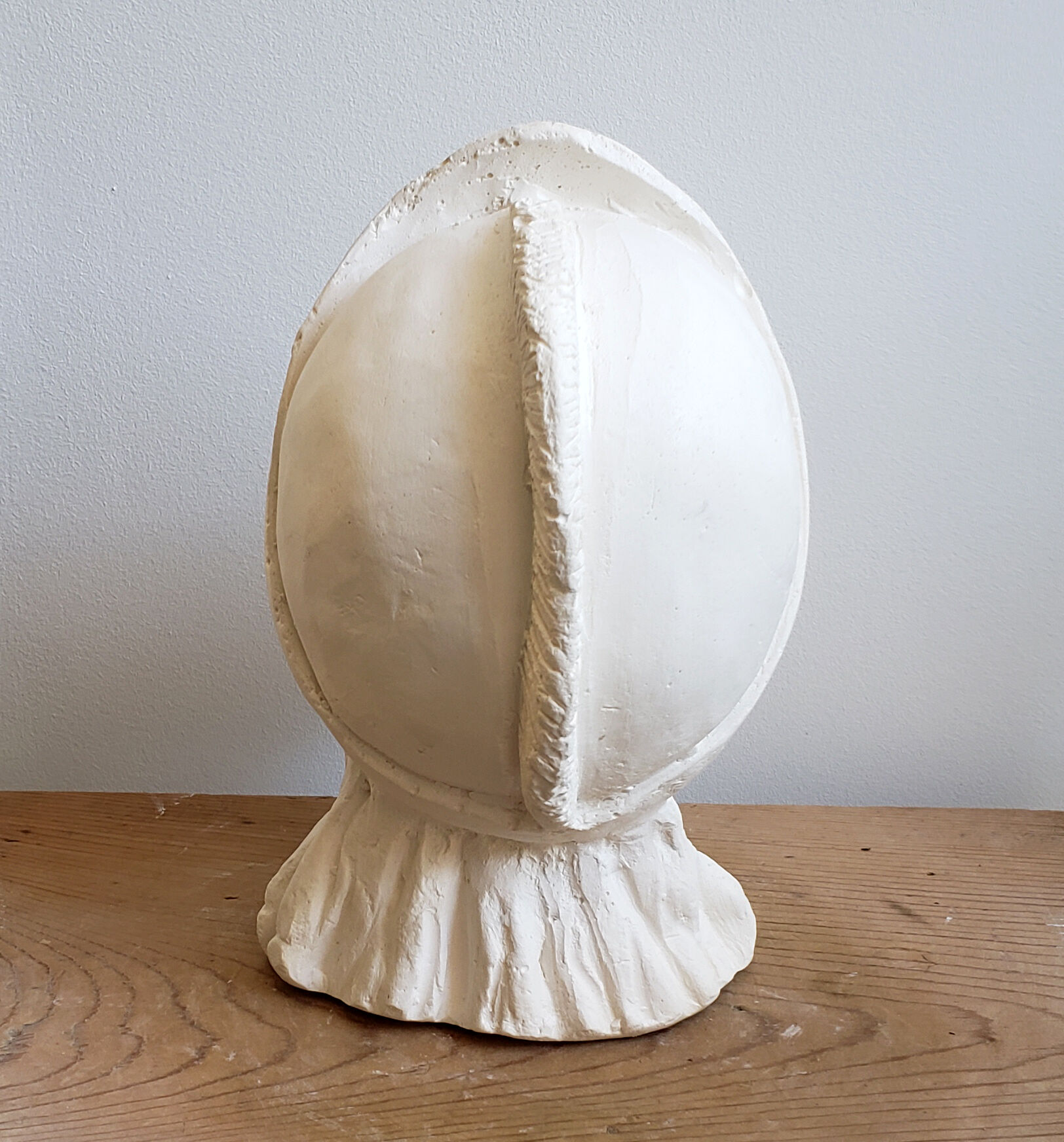 Woman's head in plaster