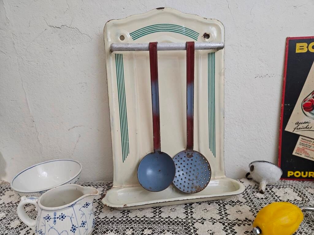 Kitchen utensil holder - Enameled utensil holder