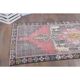 Vintage Turkish Oushak Handmade Wool Cotton Pink Area Rug 112x240