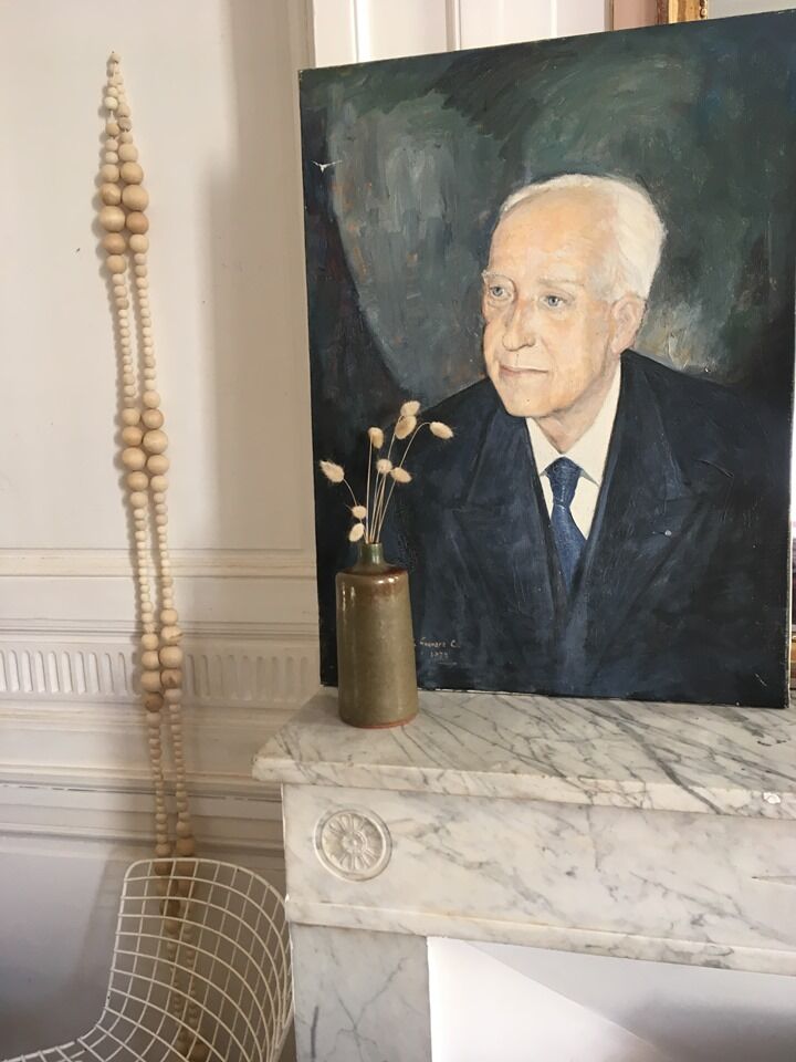 Portrait in oil on canvas