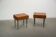 Italian nightstands in teak with brass details, circa 1970