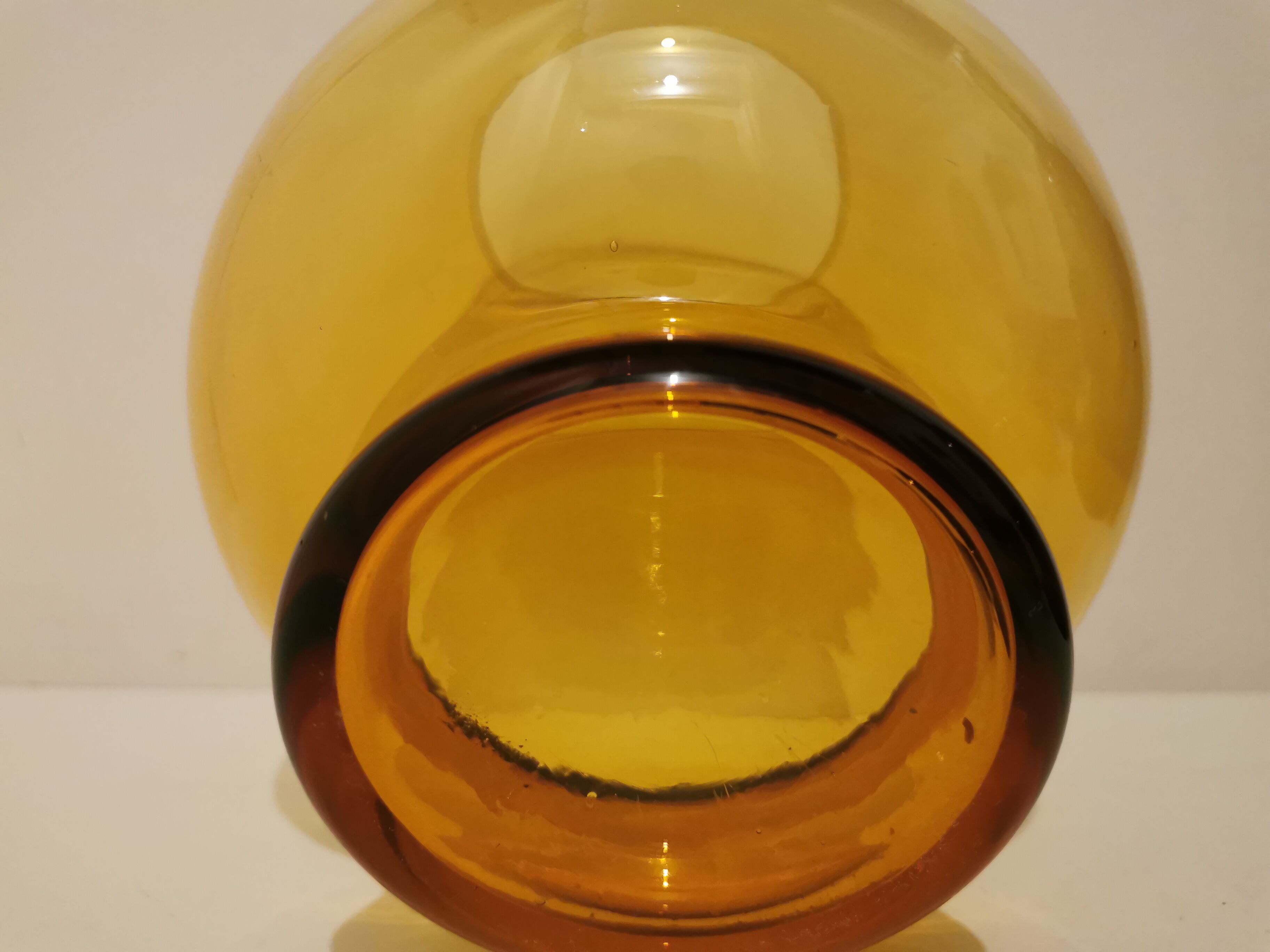 Apothecary pot, vintage XXL candy in 70s amber glass