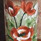 Vase rouleau Art Nouveau. (Opaline)